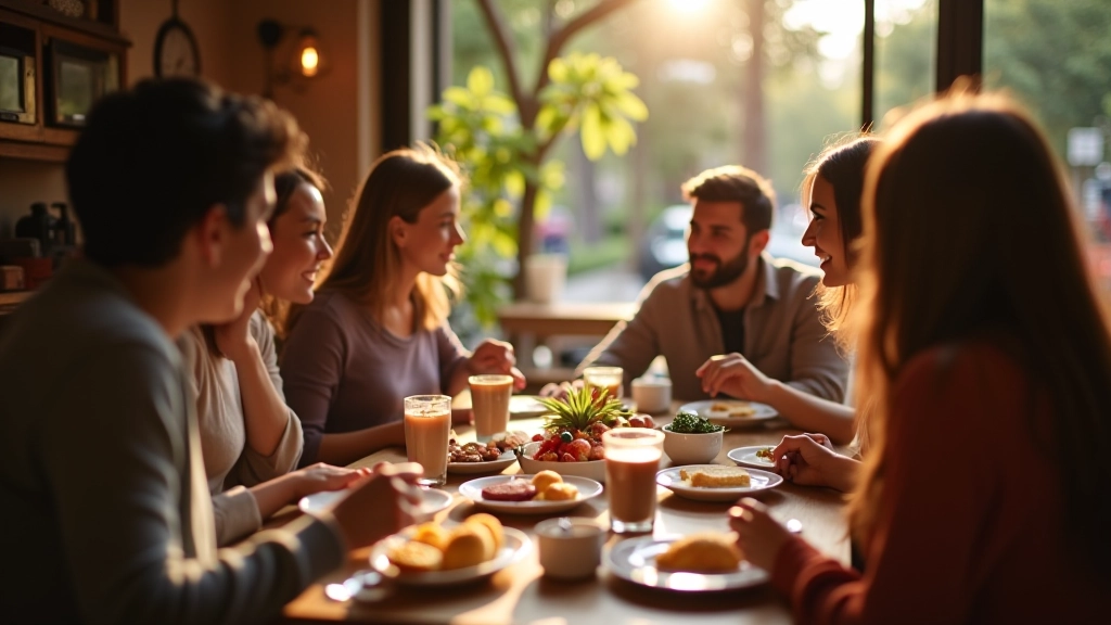 Grup brunch ortamı