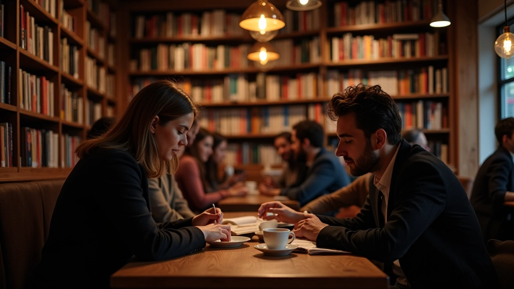 Kitap kafe ortamı